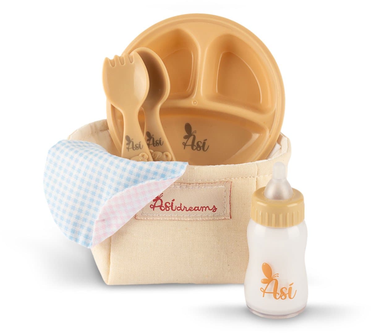 ASI DREAMS Poppen Accessoires - Poppen Voedingsset - Noel Collectie Voor Kleine Poppen (Oli En Gordi)