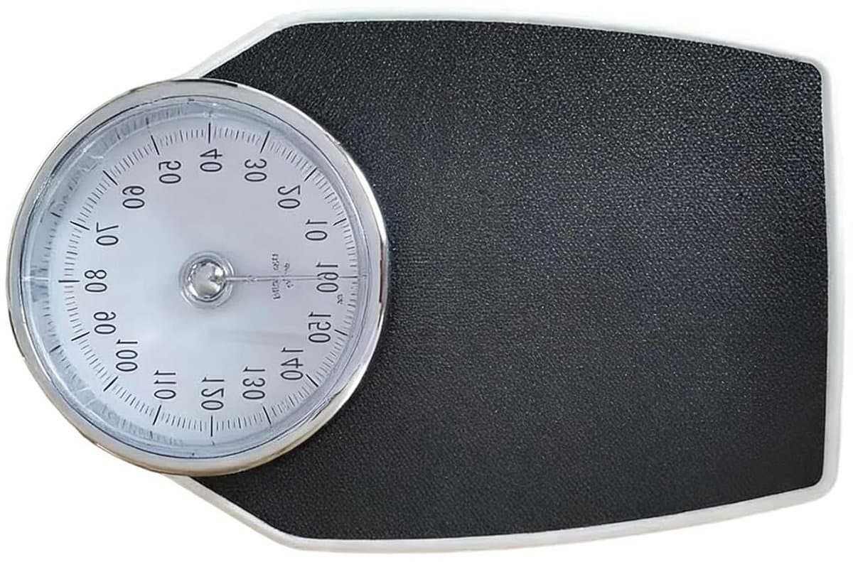 Badkamerweegschaal - Lichaamsweegschaal - Gewicht Monitoren - Mechanische Werking - 160kg Capaciteit - Zwart