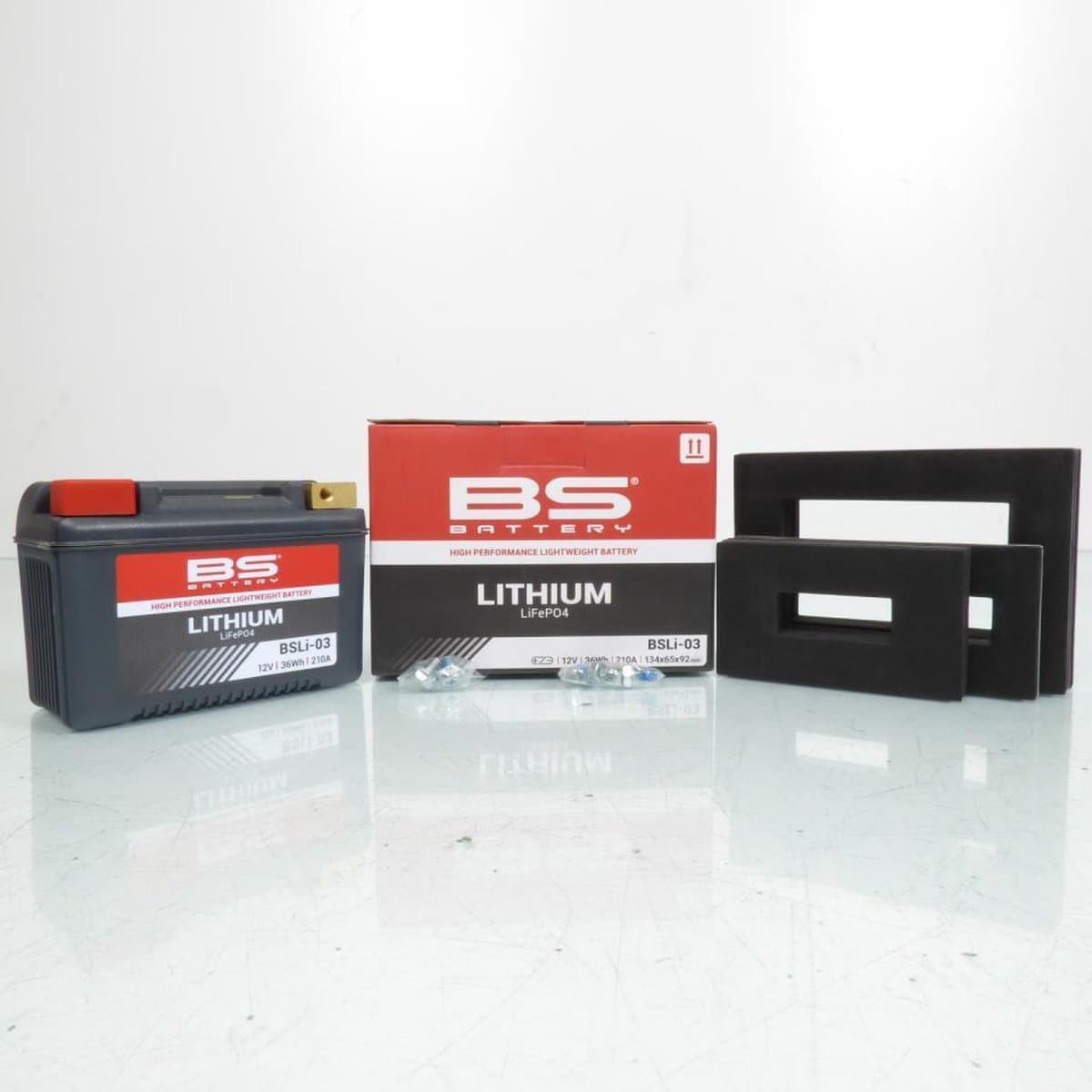 Lithiumbatterij van BS Battery voor motorfiets Hyosung 600 GT Comet 2002 tot 2003 BSli-03 / HJB9Q-FP / 12N9-4B-1 / 12V 36Wh nieuw
