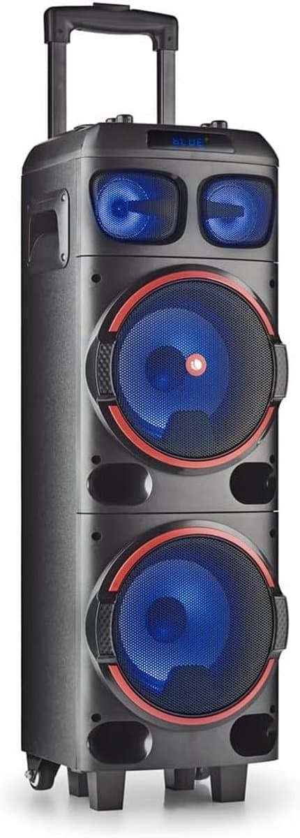 Draadloze en Draagbare Partyspeaker met Krachtige Bas en Dubbele Subwoofer