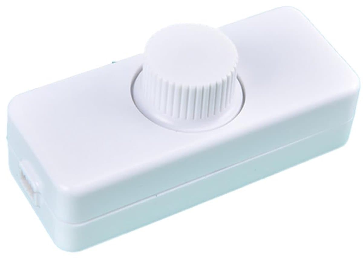 LED Dimmer - Lichtschakelaar Controller - Verlichting Instellen - Verstelbare Helderheid - 3x8x3 cm - Wit
