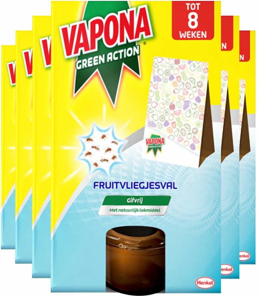 6x Vapona Fruitvliegjesval 40 ml