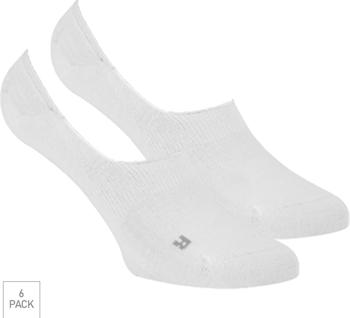 Boru Bamboo - 6-Pack - Steps Footies - Bamboe - Onzichtbaar - Ademend - Dames - wit - 41-46 - 2335