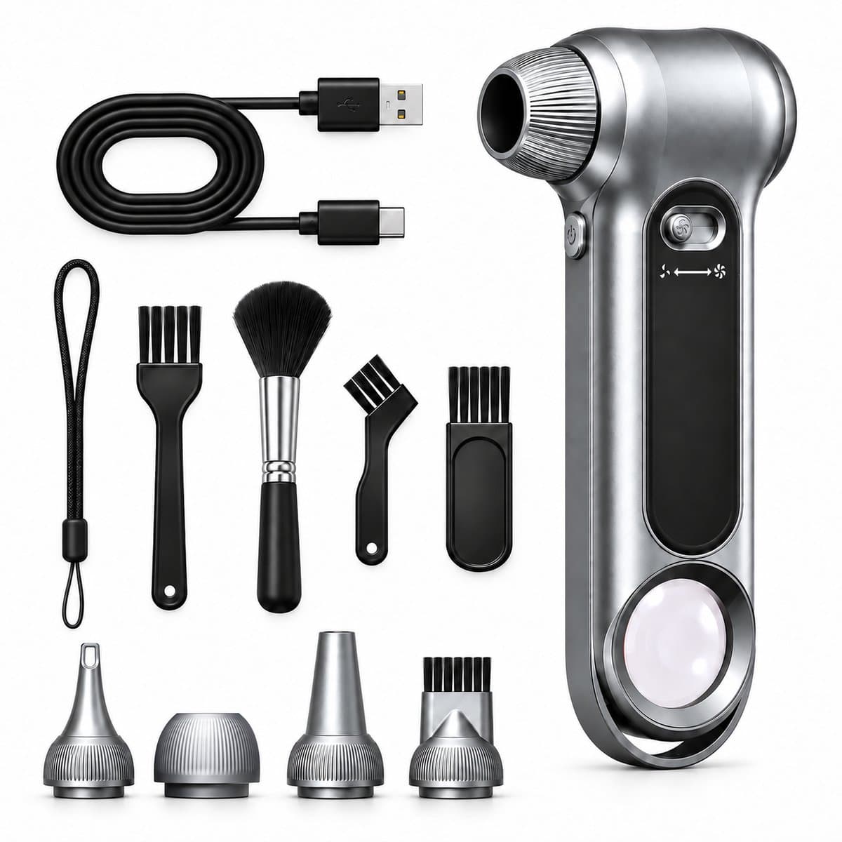 Nexeli NX-TF-91 Air Duster – 150.000 RPM – 80 m/s – 4000 mAh – Draadloos & Oplaadbaar – Turbo Fan - Elektrische Perslucht – Luchtblazer – Stofblazer