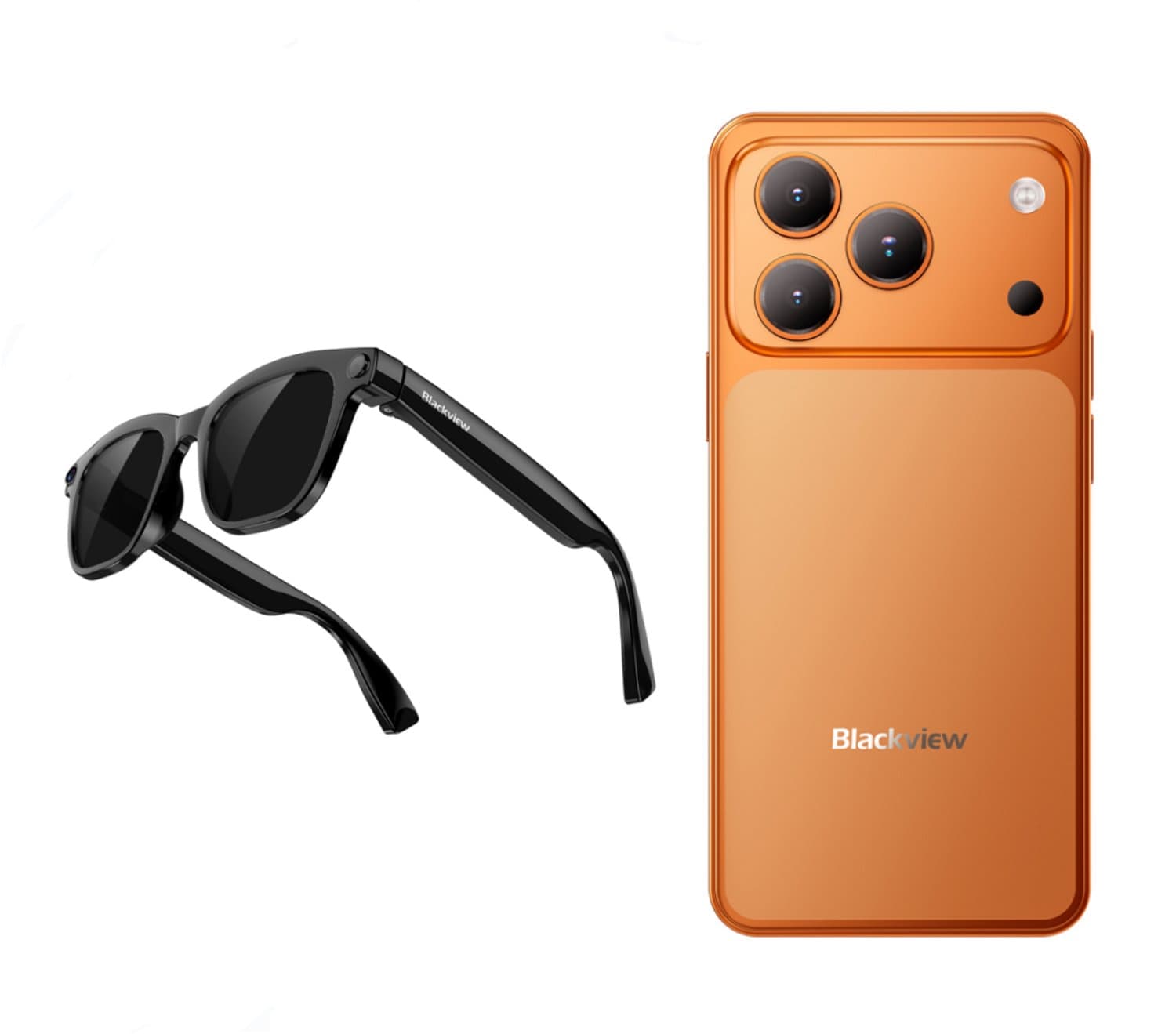 Blackview WAVE 7C Smartphone + BV300 Camera Bril - 4G - DUAL SIM - 16GB RAM + 64GB ROM - Android 16 - 5000mAh + AI Smart Zonnebril Slimme Bril - Bluetooth 5.4 IP54