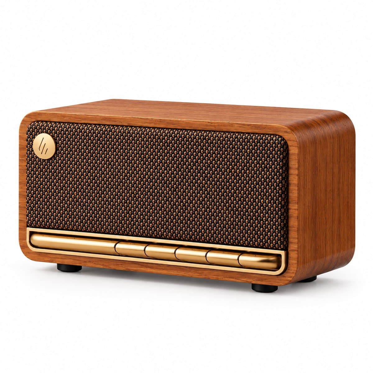 DPLUNIQ Speaker - Box - Speakers - Luidspreker - Bluetooth 5.0 - Vintage - 16,4x8,4x10,8cm - 2500mAh - 20W - Hout - Bruin
