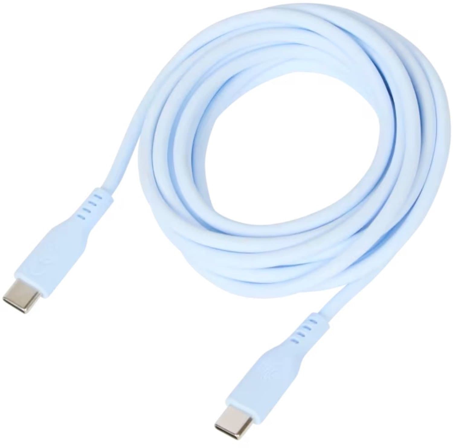 Sologic siliconen laad- en datakabel USB-C naar USB-C - Blauw
