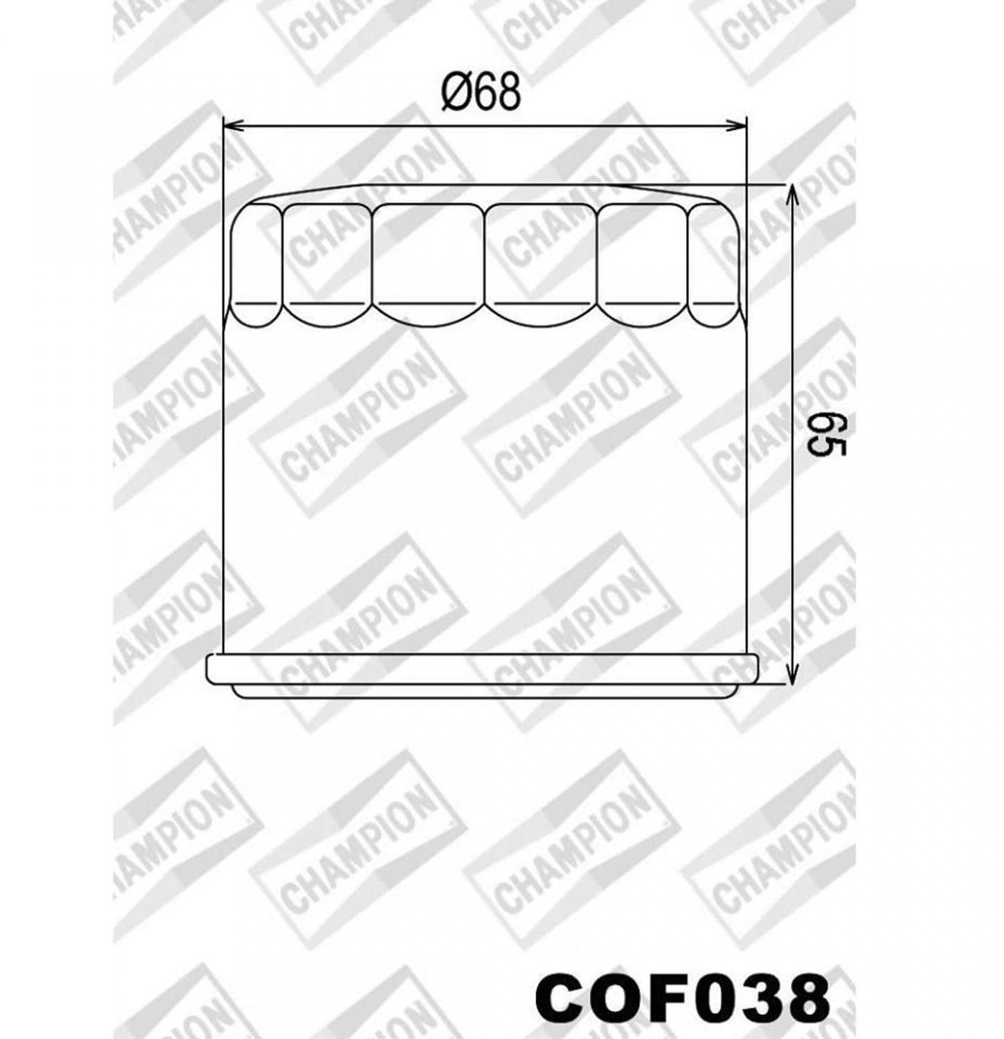 Filtre à huile Champion pour Moto Suzuki 650 SVN 2001 à 2010 Neuf