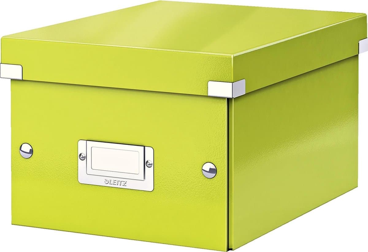 Leitz WOW Click & Store Kleine Opbergdoos met Deksel - 22 x 28.2 Cm (BxD) - voor A5 Formaten - Lichtgroen