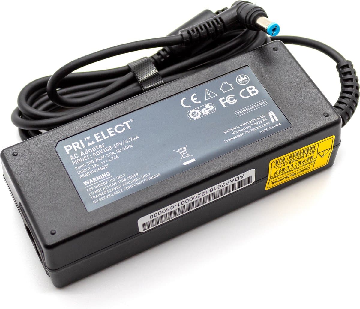 Laptop oplader 90W geschikt voor Acer Travelmate 7750