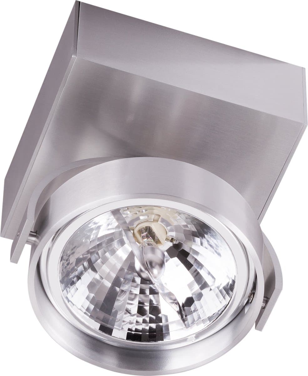 Modern Opbouwarmatuur Alu - 1x G53 Max. 50W - Incl. Osram Trafo en afdekplaat; excl lichtbronnen