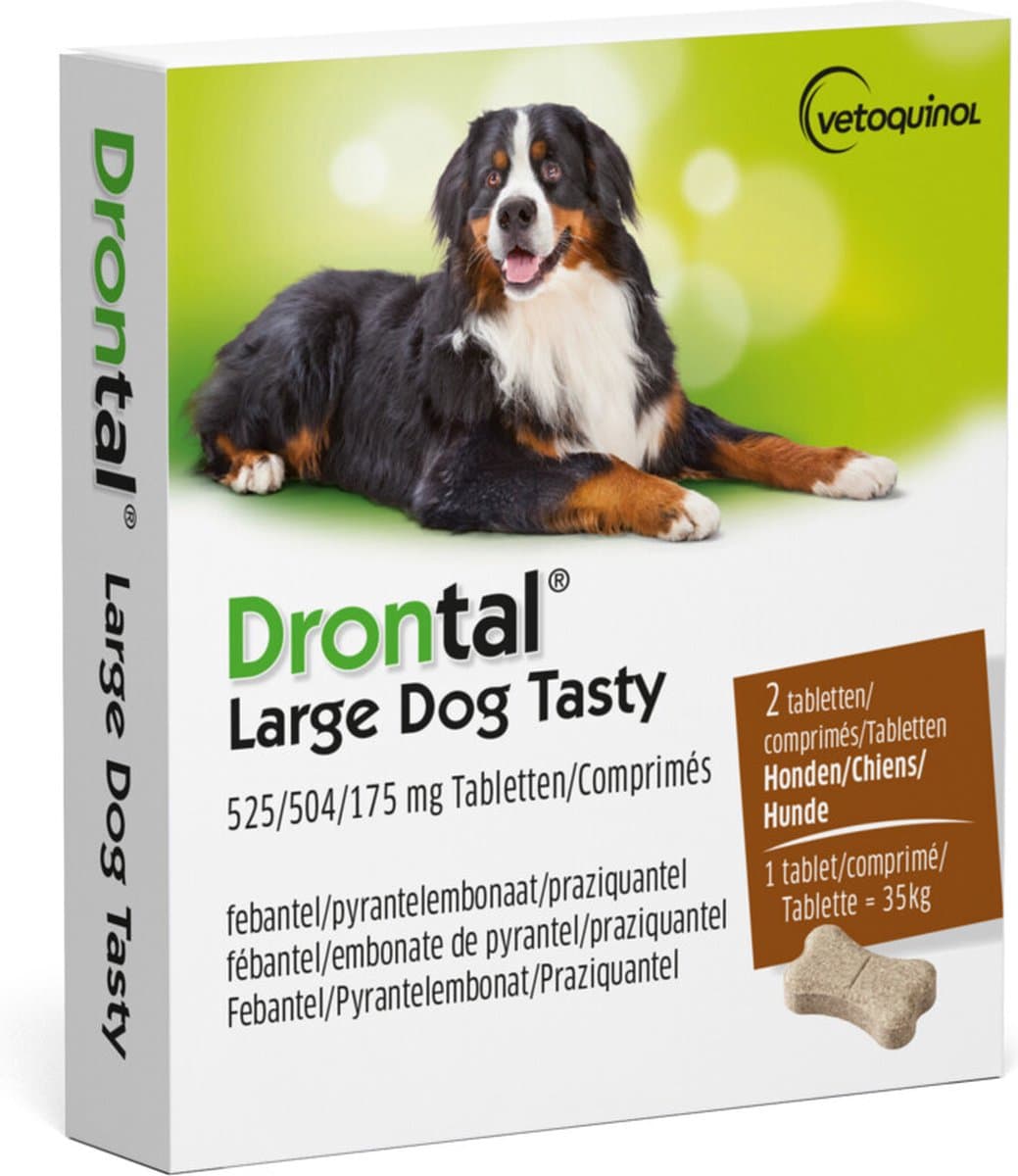 Ontworming hond l tasty (2 TABLETTEN) - Bayer drontal
