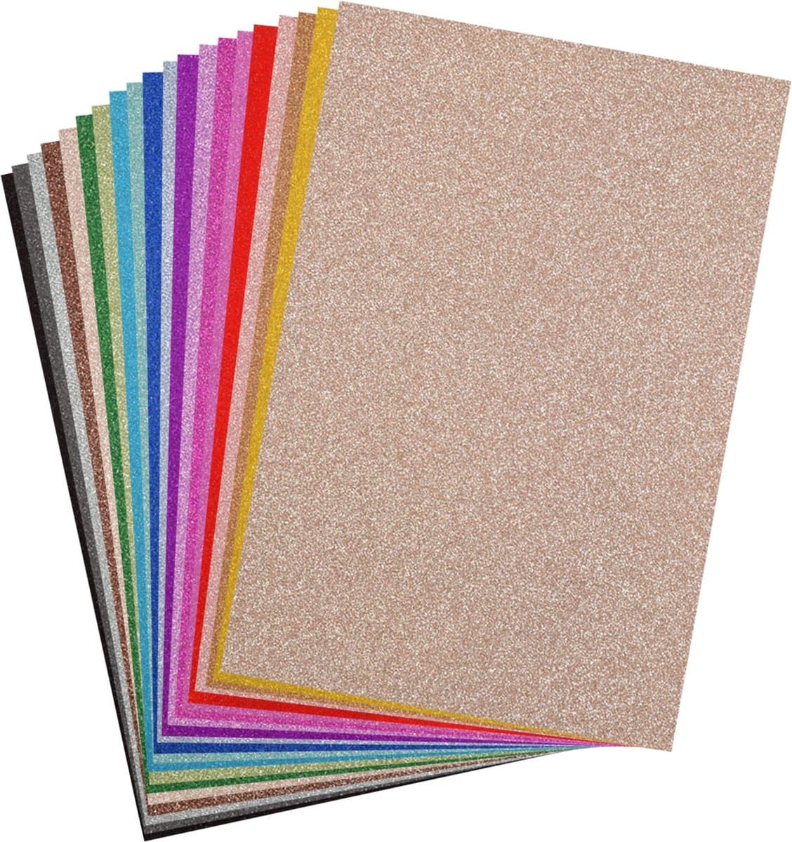 Florence Glitterpapier - Knutselpapier - A4 - Assortiment - 40 vellen - 250g