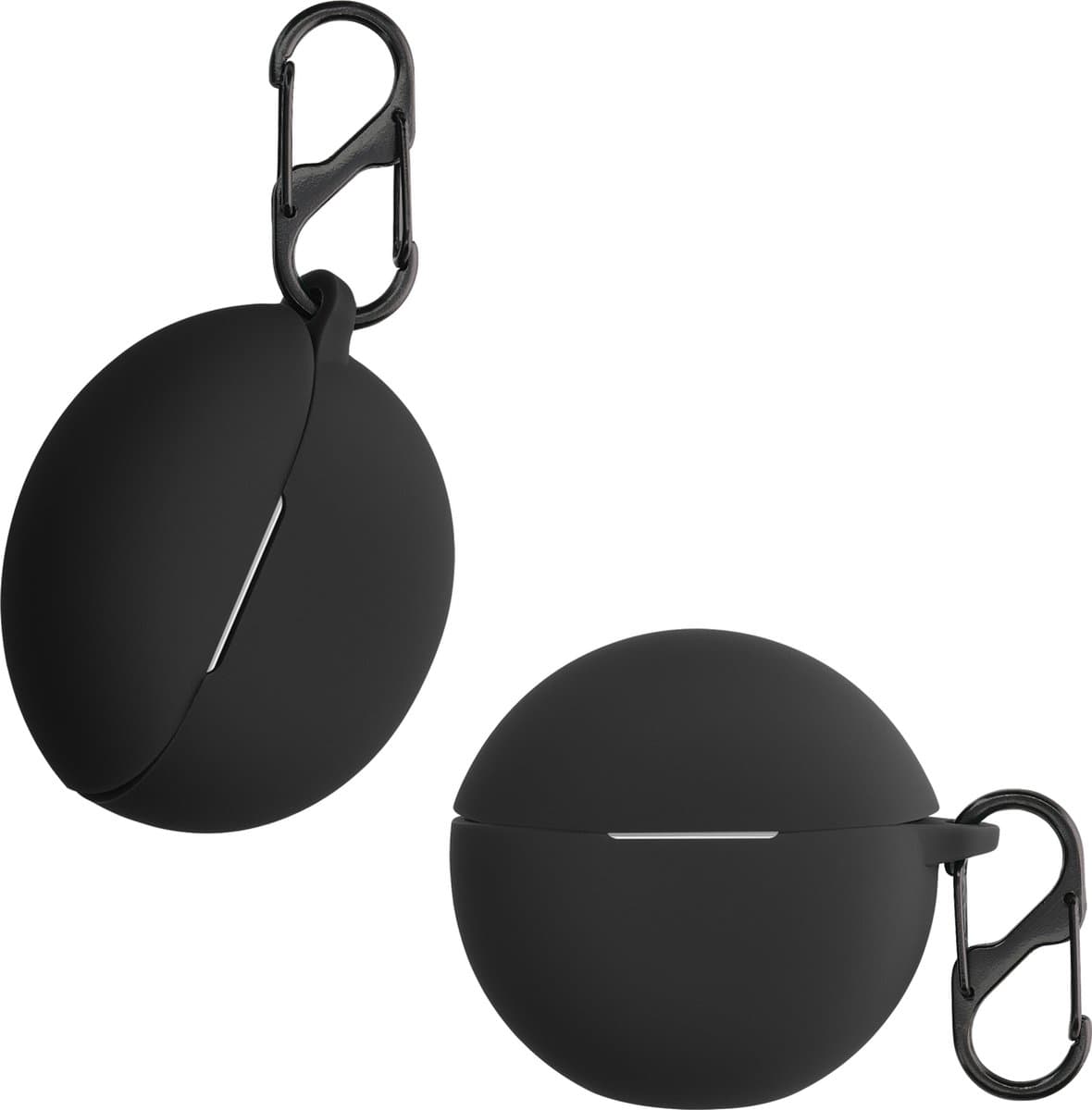 kwmobile Hoes geschikt voor Oppo Enco Buds 2 / Oppo Enco Air 2i - Siliconen cover voor oordopjes in zwart