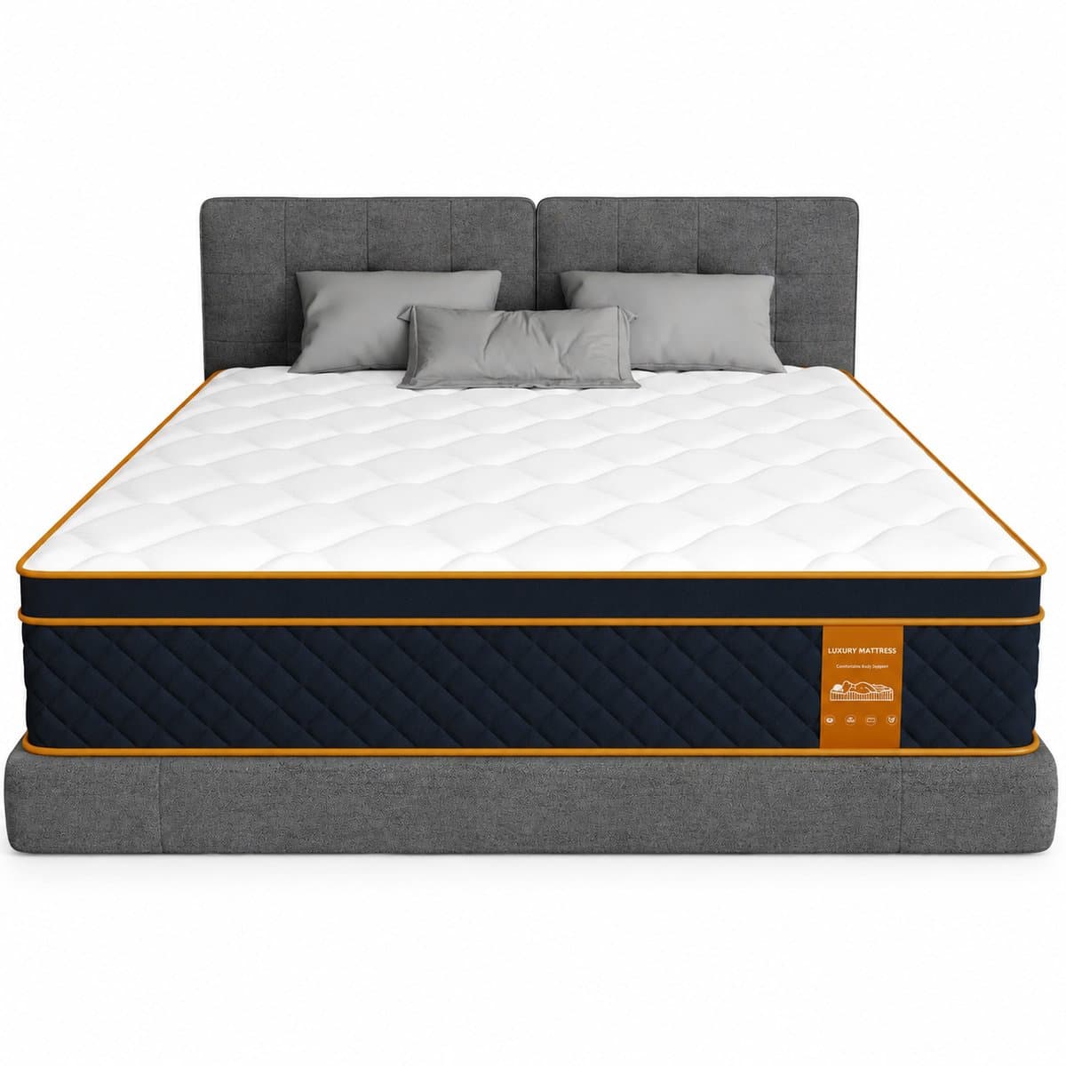 Innovastore Pocketveringmatras - Matras - Diatomeeënschuim - Pocketvering - 7 zones - Orthopedische ondersteuning - 160x200x25cm