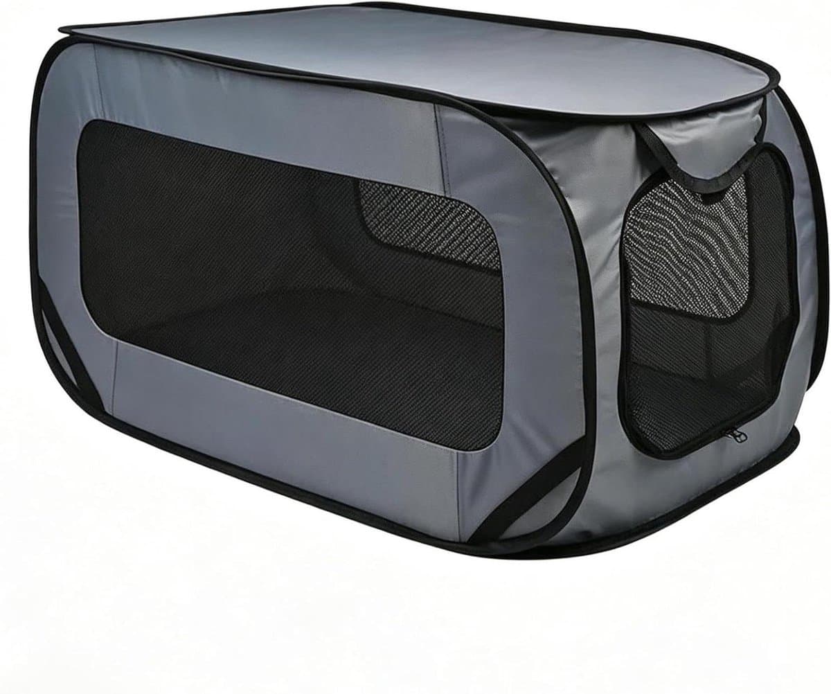 Huisdieren Vervoerder - Opvouwbare Bench - Veilig Transport - Ademend Mesh Ontwerp - 45x40x5 cm - Zwart