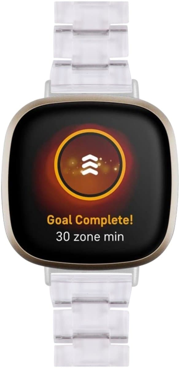 Voor Fitbit Versa 3 / Sense Universal Resin horlogeband (transparant)