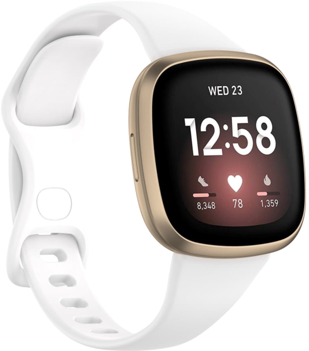 Voor Fitbit Versa 4 / Versa 3 / Sense Universele TPU-horlogeband, maat: S (wit)
