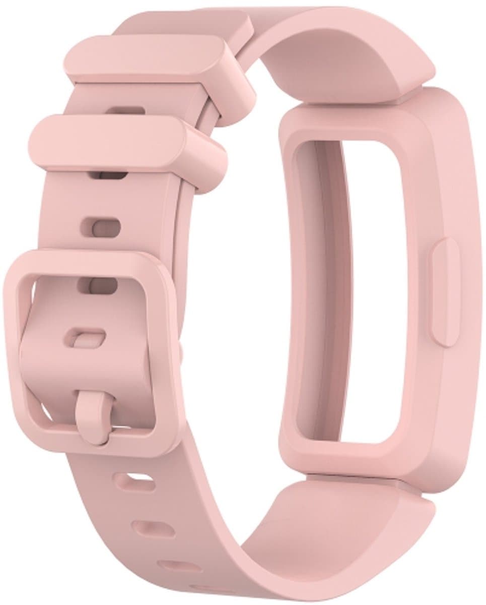 Smart Watch siliconen polsband horlogeband voor Fitbit Inspire HR (lichtroze)