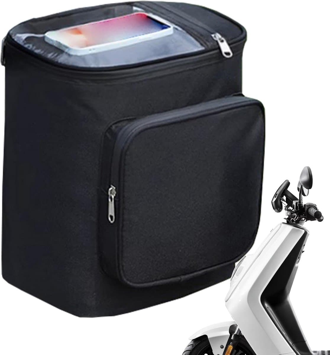 Fietsstuurtas Waterdicht - Fietsstuur Organizer - Fietsen Opbergen - Eenvoudige Installatie - 25 x 18 x 30 cm - Zwart