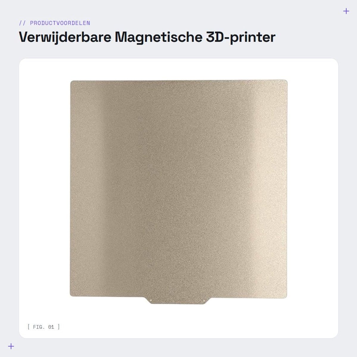 Dailygoods- Bouwoppervlak Flexibele Verenstaalplaat - 3D-printerbouwplaat - PEI - 325x325mm - Dubbelzijdig - Eenvoudig te gebruiken - 3D-printer Bed