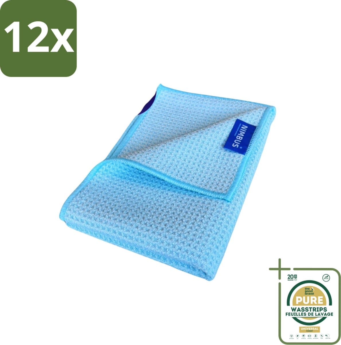 NIMBUS Magic Droogdoek Medium - Voordeelverpakking - 12 stuks - Ramen drogen - Badkamer drogen