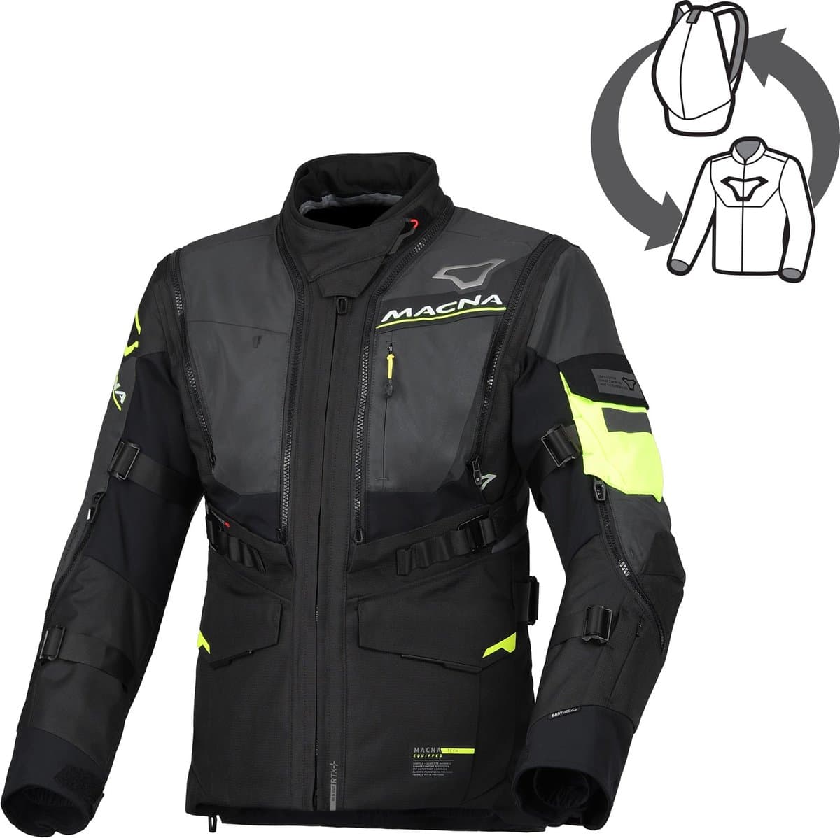 Macna Flexodus NightEye waterdichte dames motorfiets textieljas -