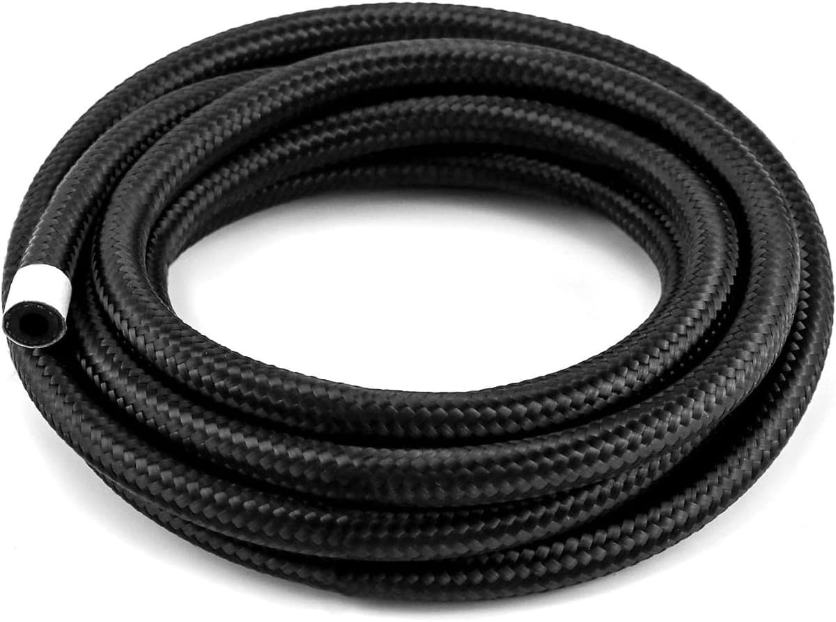 Flexibele brandstofslang met textielmesh, binnendiameter 6 mm, 3 meter lang voor motoren en voertuigen