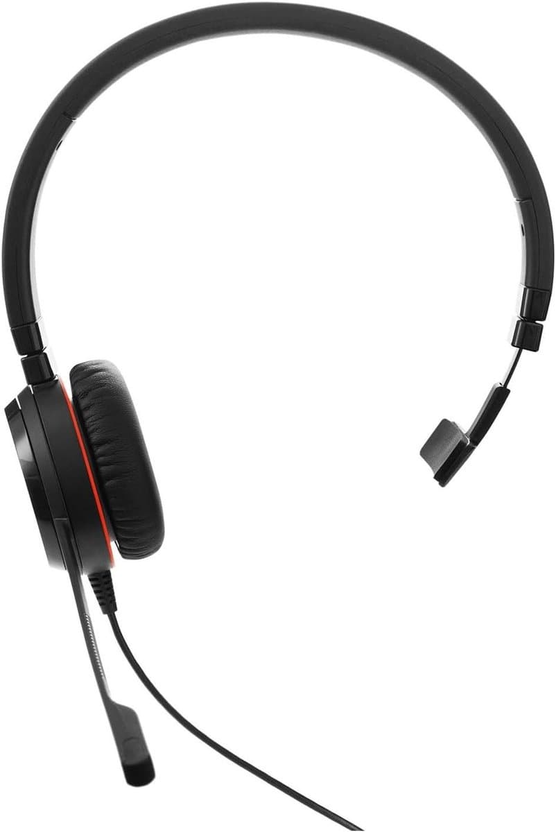 Mono Headset - PC Headset Kantoorheadset - Gesprekken Voeren - Passieve Ruisonderdrukking - 104 g - Zwart