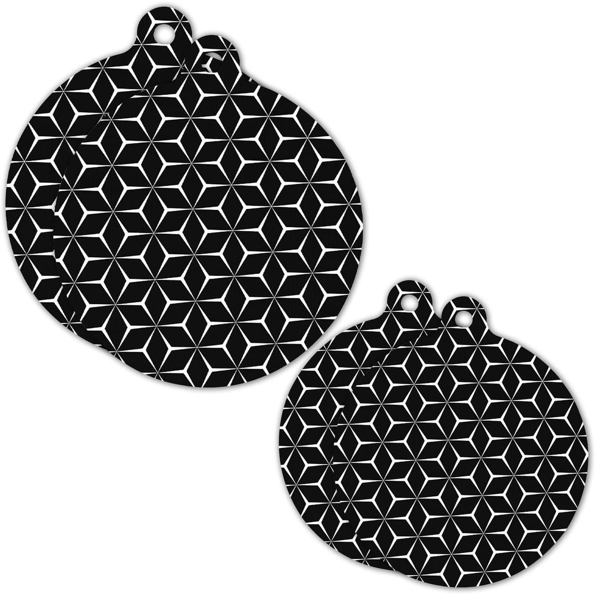 Inductie beschermer - 4-Delige Set - 24 cm - Hittebestendig tot 280°C - Matjes Rond - Panbeschermers - Afdekplaat voor Kookplaat - Zwart