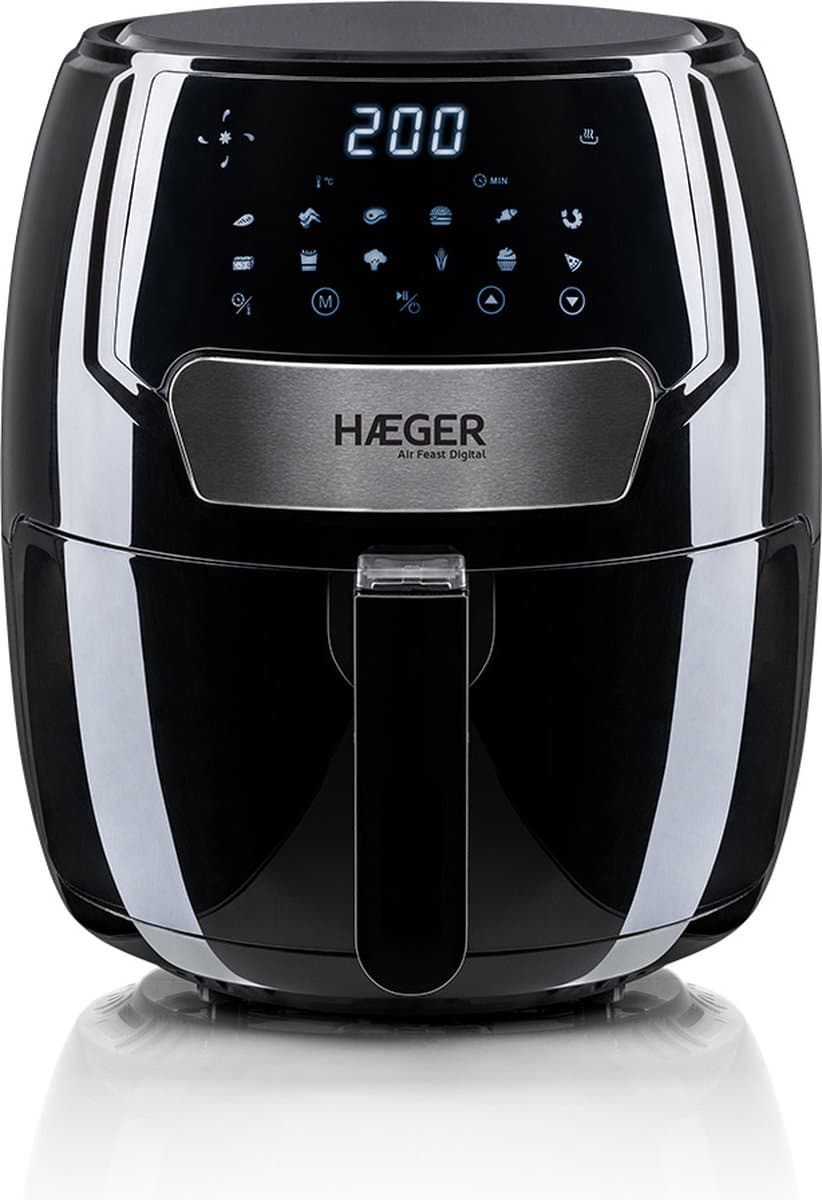 No-Oil Fryer Haeger Air Feast Digital 1500 W 3,7 L Black