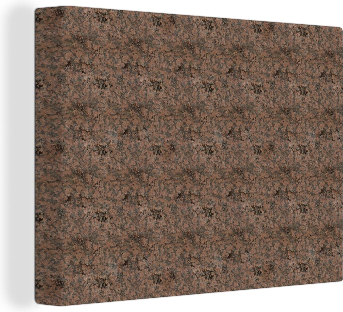 Canvas Schilderij Steen - Patroon - Graniet - 40x30 cm - Wanddecoratie
