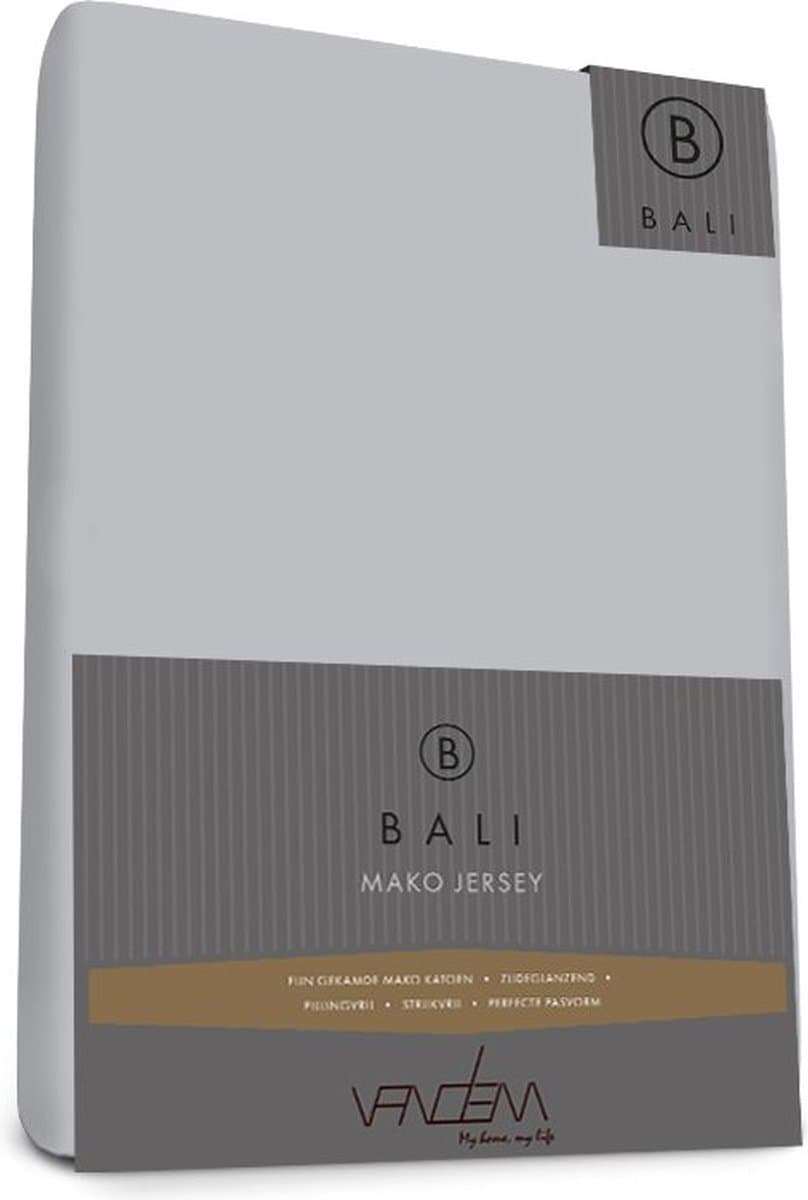 Bali - Van Dem - Mako Jersey - Topper Hoeslaken - 140 x 220 cm - zilvergrijs