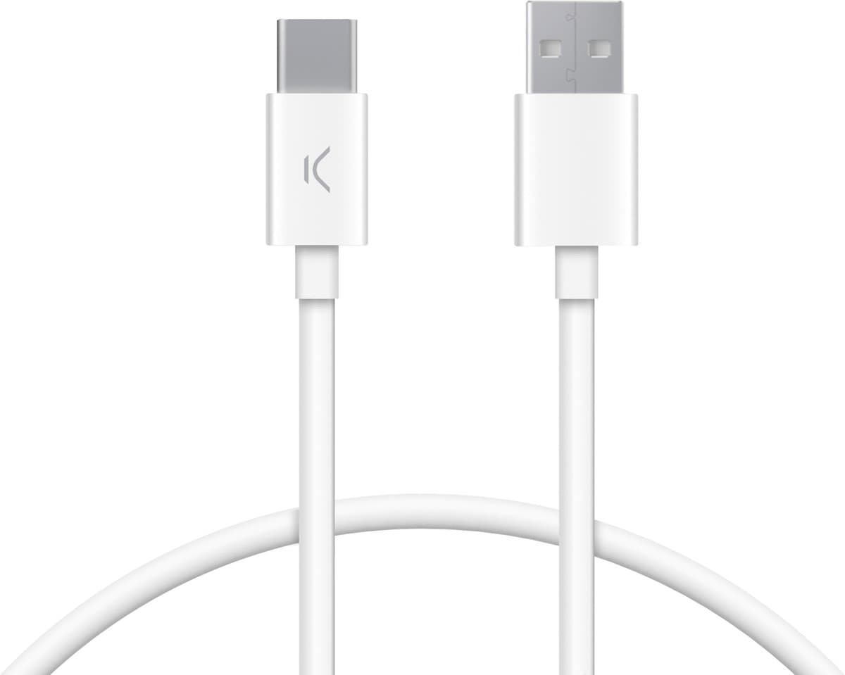 Ksix BXCUC03BL USB-kabel USB 2.0 1 m USB A USB C Wit