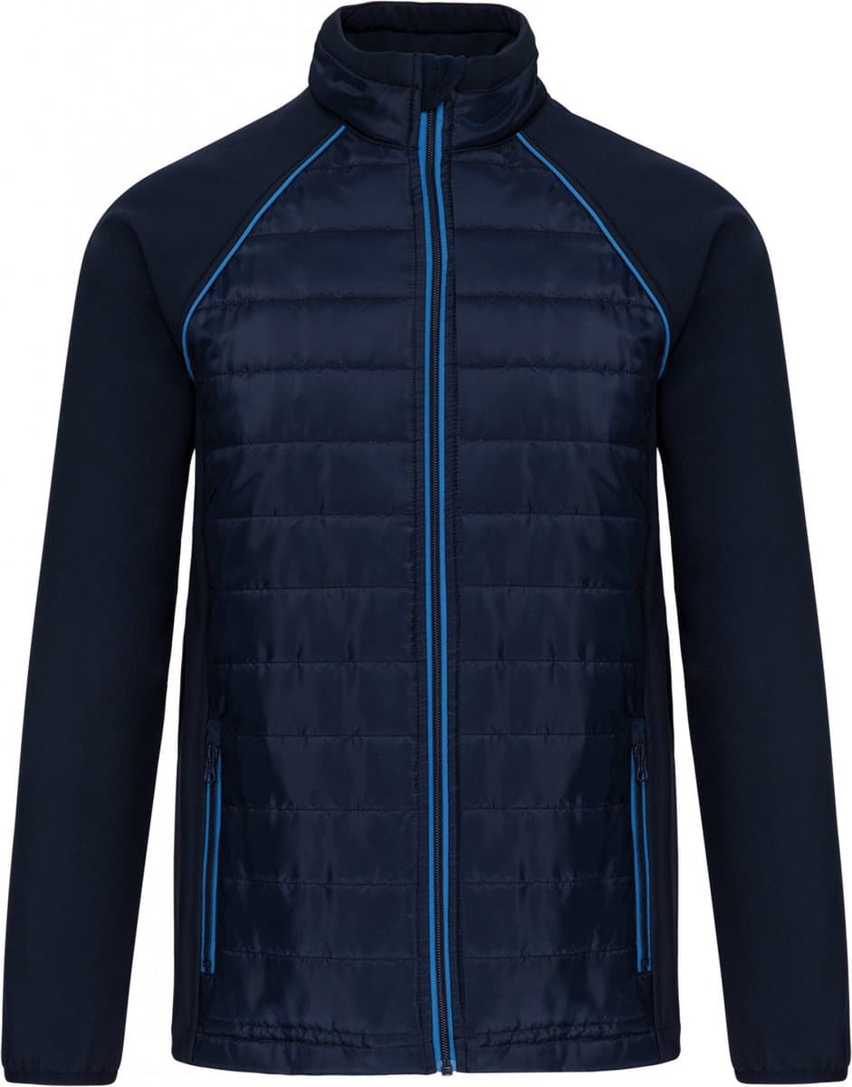 WK. Designed To Work Jas Day To Day in twee stoffen unisex WK6147 - Navy / Light Royal Blue - L