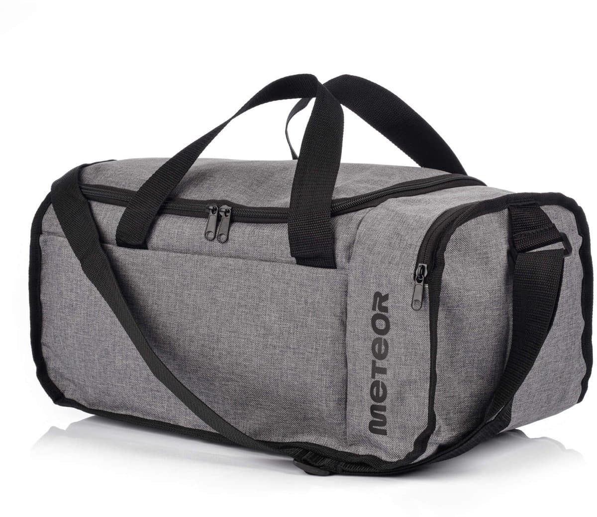 Meteor Nanuq - Fitness tas - Sportuitrusting - Ideaal voor sport en training - Grijs / Zwart