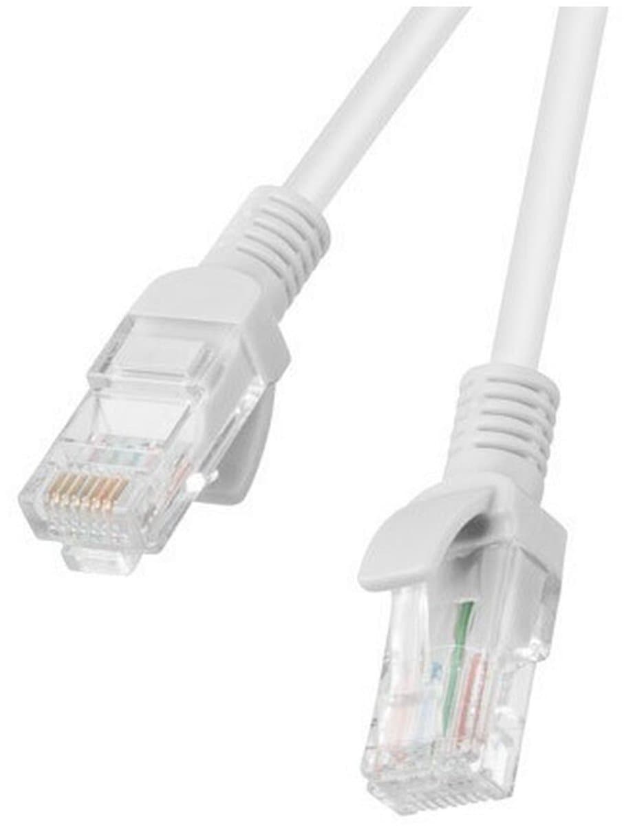 Stevige UTP-netwerkkabel categorie 5e Lanberg PCU5-20CC-0025-S Wit 25 cm