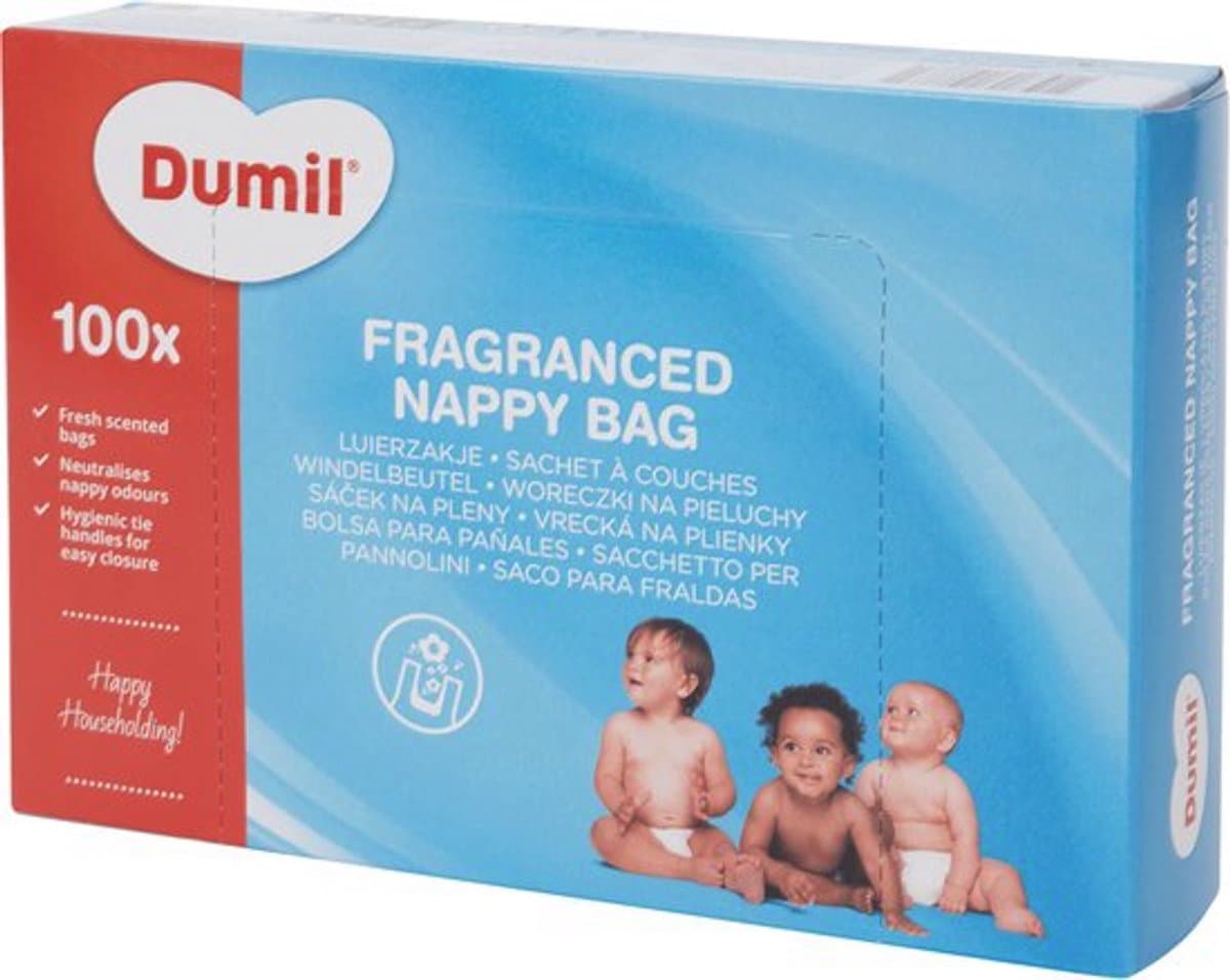Dumil 200 LUIERZAKJES - LUIERREMMER - NAVULLING - NEUTRALISEERD GEURTJES - 2 X 100 STUKS