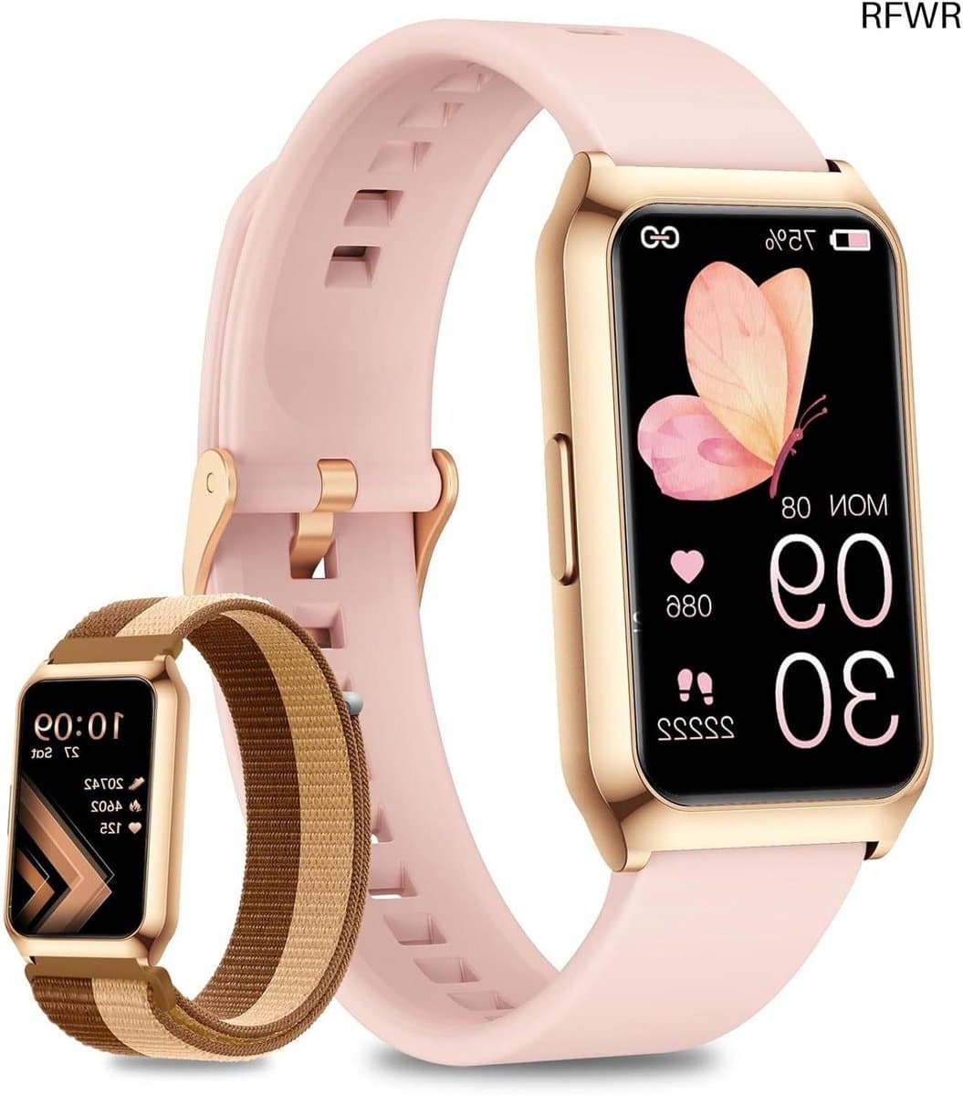 RFWR® Smartwatch voor Dames - 1,47 Inch Fitness Tracker met 25 Sportmodi, Hartslagmeting, Slaapmonitor en IP68 Waterdicht