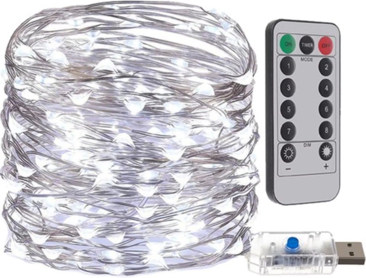 Malatec USB Kerstverlichting - 300 LED's in Koel Wit voor Sfeervolle Decoratie