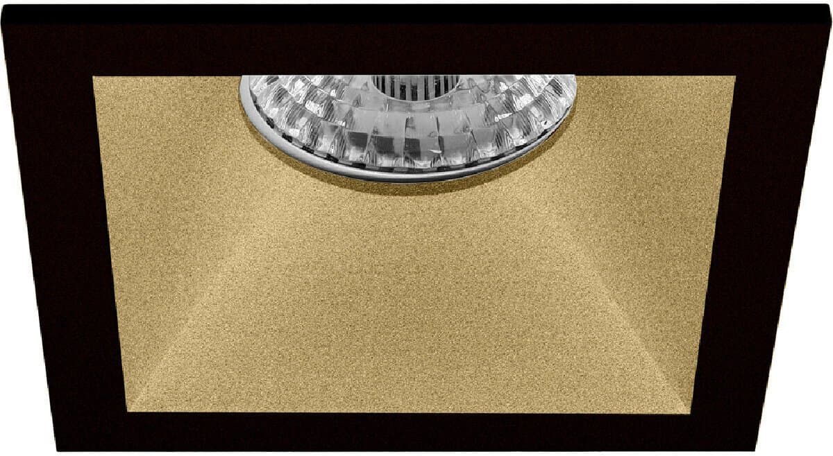 Premium Inbouwspot Winand Goud, Zwart Verdiepte vierkante spot Koel Wit (4000K) Met Philips LED