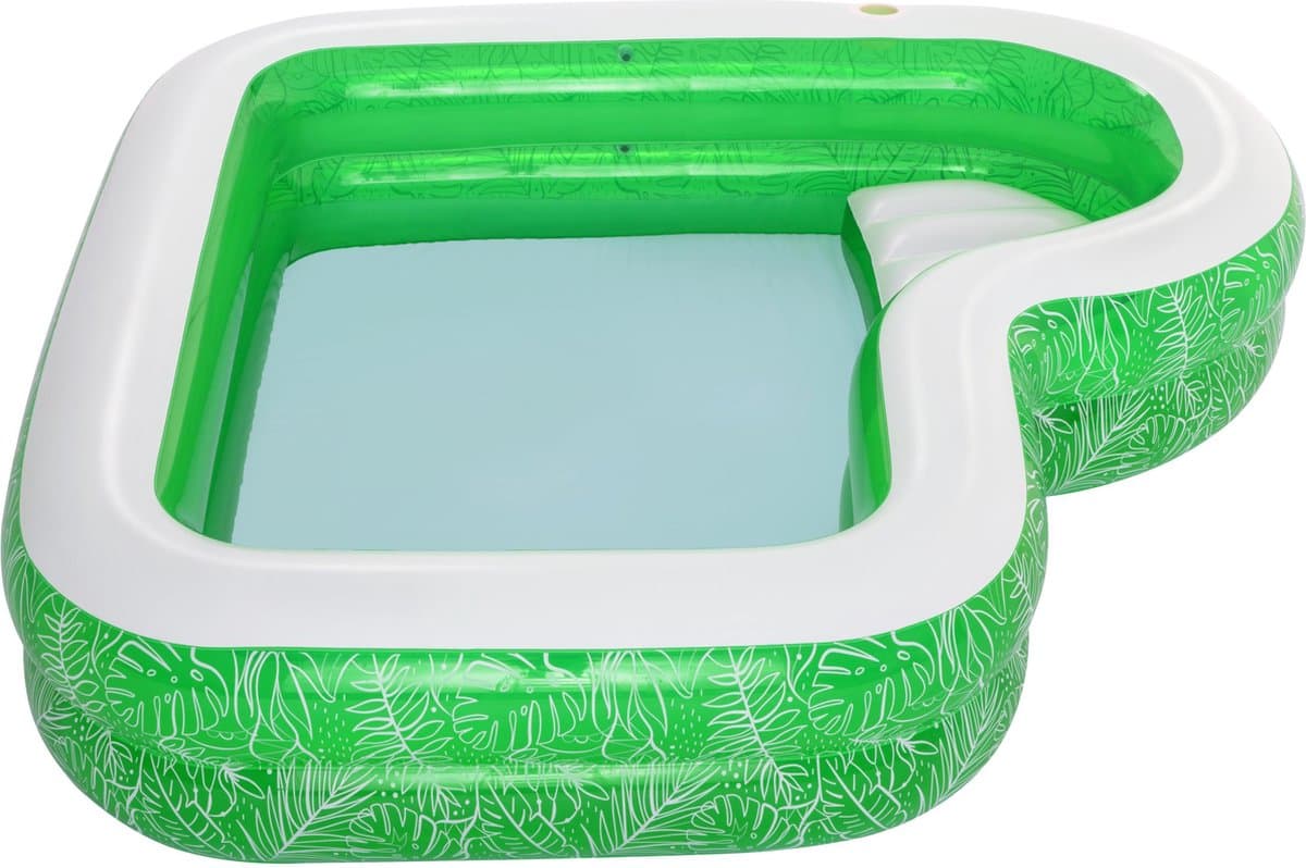 Bestway Tropisch paradijs familie zwembad - PVC, 2,31 m x 2,31 m x 51 cm, groen
