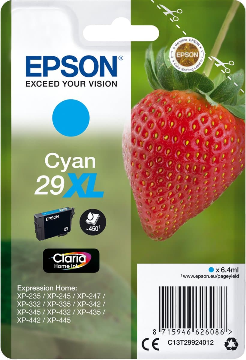 Epson Claria Home inktcartridge 29XL cyaan enkelverpakking