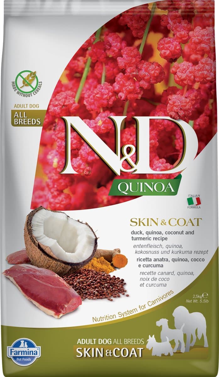 Farmina N&D Grain Free Dog Quinoa Skin & Coat Adult Duck 2.5 kg - Hond