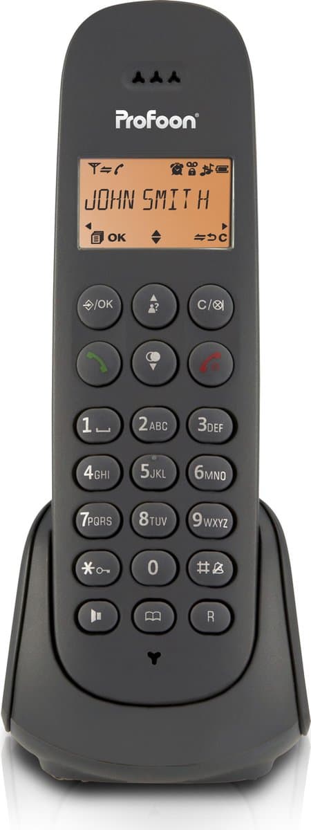 Profoon PDX600 - DECT telefoon met 1 handset, zwart