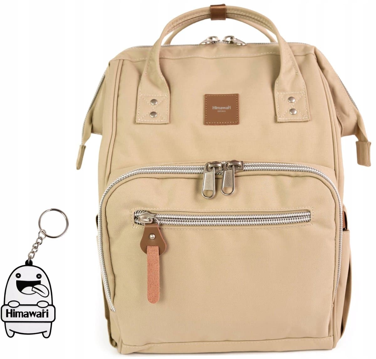 Himawari Keeper Luiertas - Beige, Ideaal voor Kinderwagen & Dagelijks Gebruik
