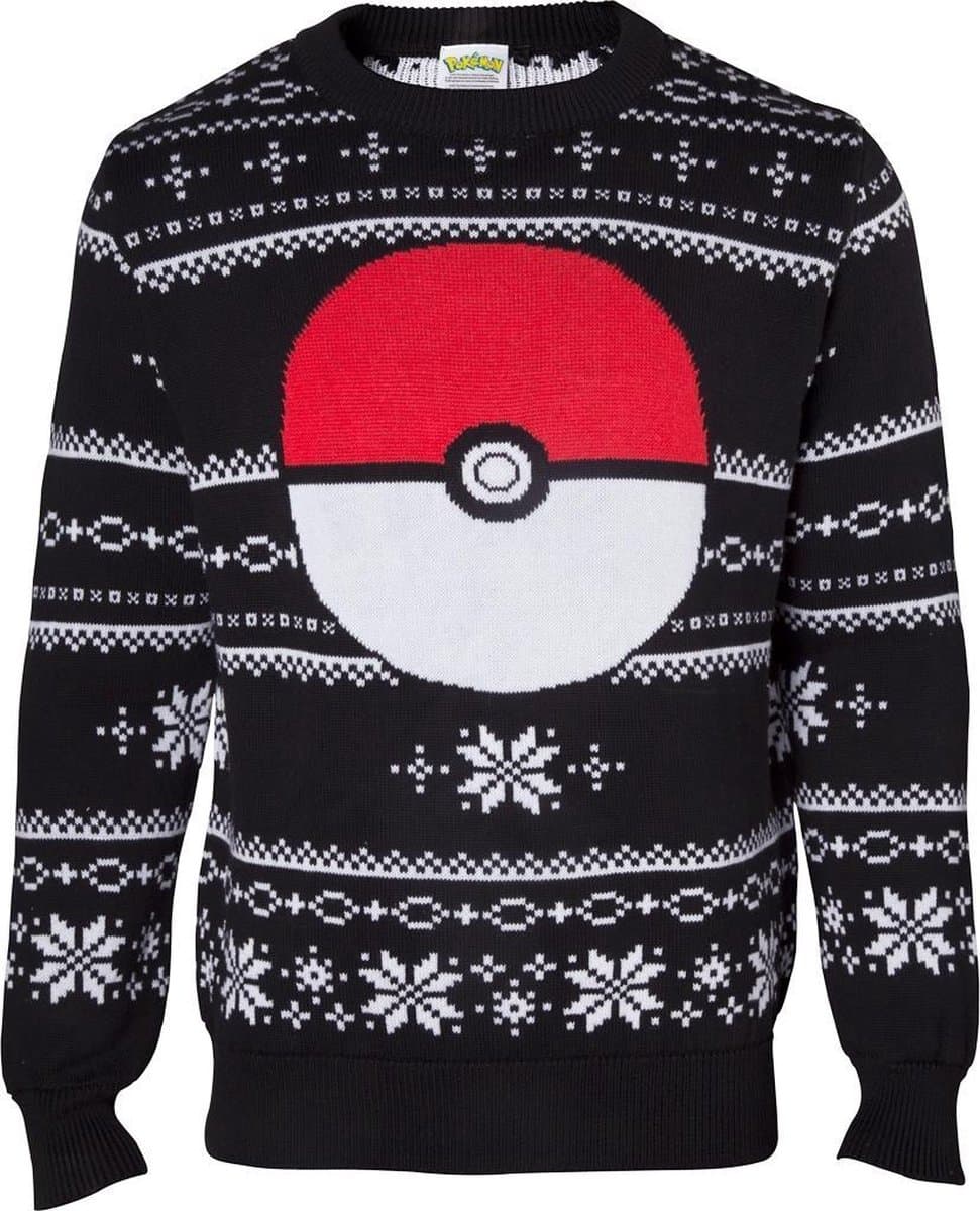 Difuzed Pokémon Kersttrui Maat XXL - Zwart