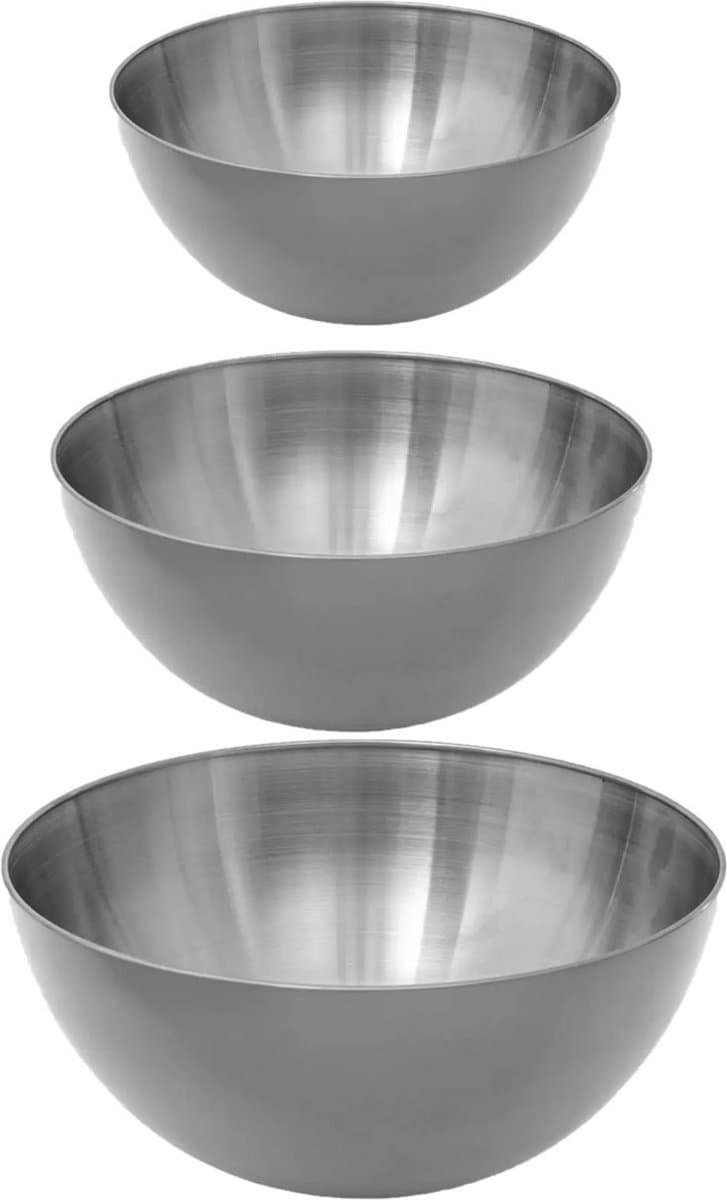 Secret de Gourmet voedsel serveerschalen - Set 4x - RVS - D29/D24/D19 cm