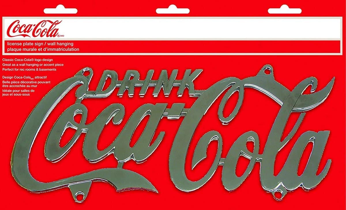 Coca-Cola Kenteken Plaat Chroom