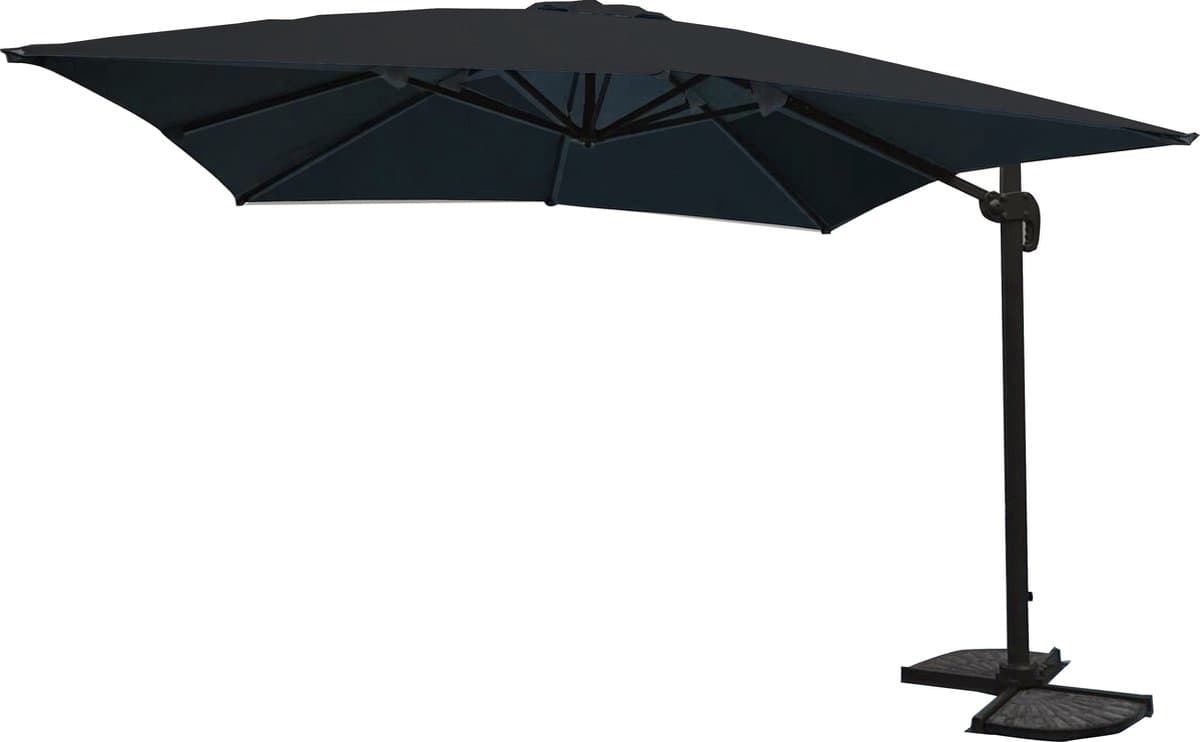 Paralux zweefparasol - 3x3m - Zwart - Kantelbaar - Tuinparasol